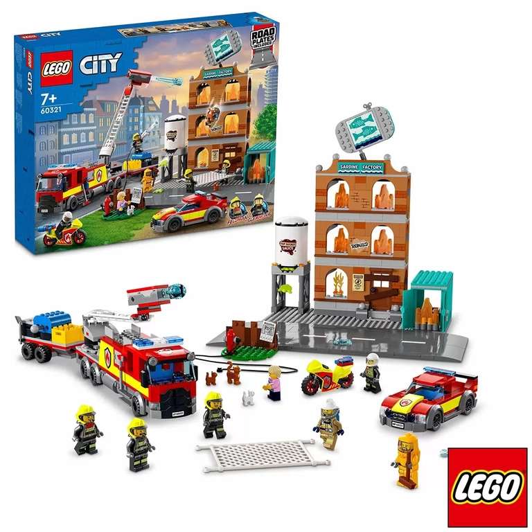 LEGO City 60321Fire Brigade Set, Building with Fold-Back Flames, Truck and Firefighter Minifigures £48.99 delivered @ Costco