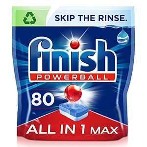 Finish All-in-One Max Dishwasher Tablets, Original, 80 tablets - £7.65 / £6.89 via sub & save + potential first order voucher @ Amazon
