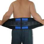 NeoPhysio Neoprene Double Pull Lower Back Support Lumbar Brace Sold by Supports Direct / FBA