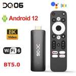 DQ06 2GB/16GB TV Stick Android 12 Support 8K 4K Wifi 6 BT Voice Remote Smart TV Box @ Cutesliving Store