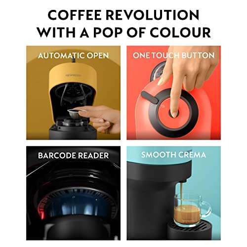Nespresso Vertuo Pop Automatic Pod Coffee Machine for Americano, Decaf, Espresso by Krups in Coconut white. Used like new - Amazon Warehouse