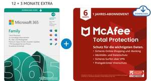15 months 365 family 6 users and with 6 month mcafee £45.66 Amazon Germany sold by Amazon Media EU Sarl