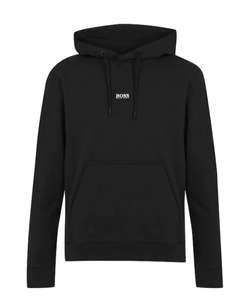 Men’s Boss Cotton Logo Hoodie in Black or Blue £48 with code (£4.99 delivery) @ House of Fraser