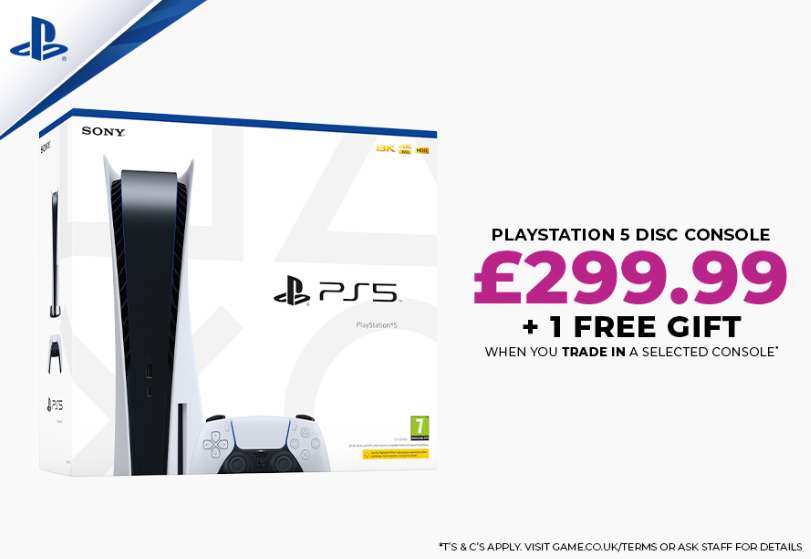Shinkan In other words rich PlayStation 5 Disc Console + Free Gift for £299.99 With Selected Console  Trade-in - available in-store only, Game Reward Acct required | hotukdeals