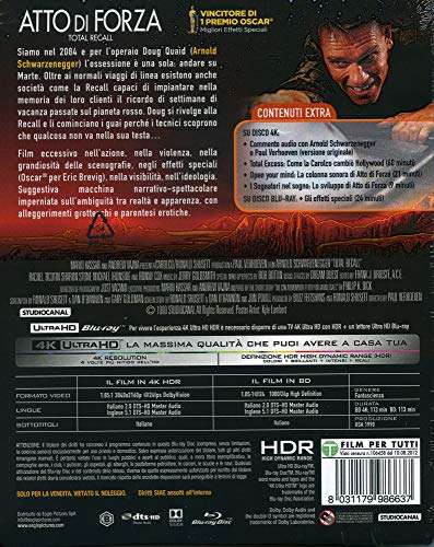 Total Recall 4K UHD (Higher Quality Than UK) - £14.99 Delivered @ Amazon Italy