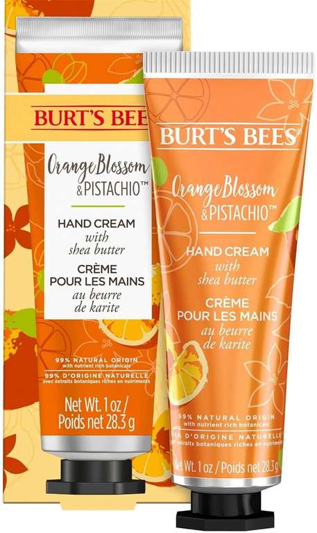 Burt’s Bees Hand Cream, Lavender & Honey, Hand Moisturiser With Shea Butter OR orange blossom 28.3g