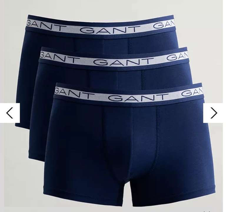 GANT basic cotton trunks- navy size M and L available £16.50 Click & Collect @ John Lewis & Partners