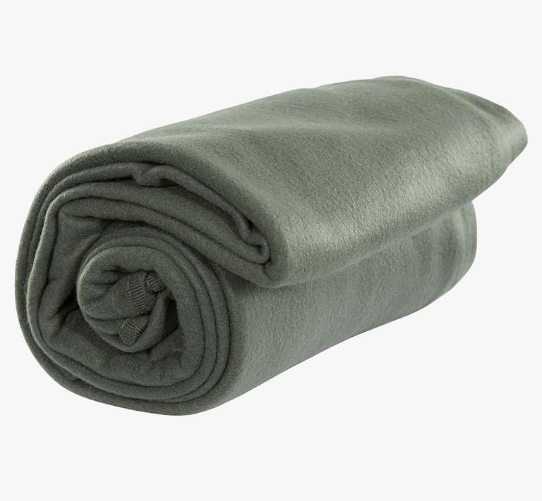 Trespass Snuggles, Soft Warm Fleece Sleeping Blanket 180cm x 120cm, Olive/Toast, £4.99 @ Amazon
