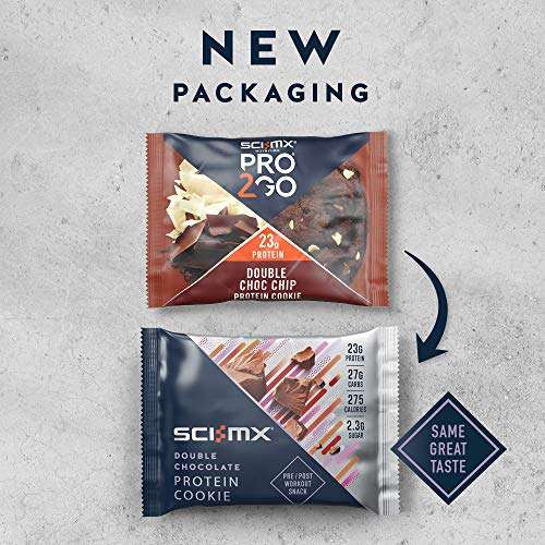 SCI-MX Nutrition High Protein Cookie Box, Double Chocolate, Pack of 12x75g - £9.71 or £8.74 Subscribe & Save @ Amazon