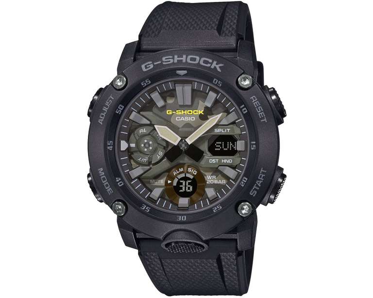 Casio G-Shock Men's Black Resin Strap Watch | G-Shock Men's Camo Black £67.50 | Casio Vintage Collection Bracelet £49.50 With Code