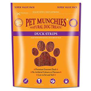3 x 320g Pet Munchies Duck Strips Dog Chews £9.10 @ Amazon