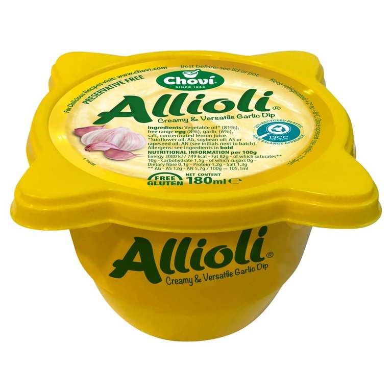 Chovi Allioli Creamy & Versatile Garlic Dip (Any 3 for 2)