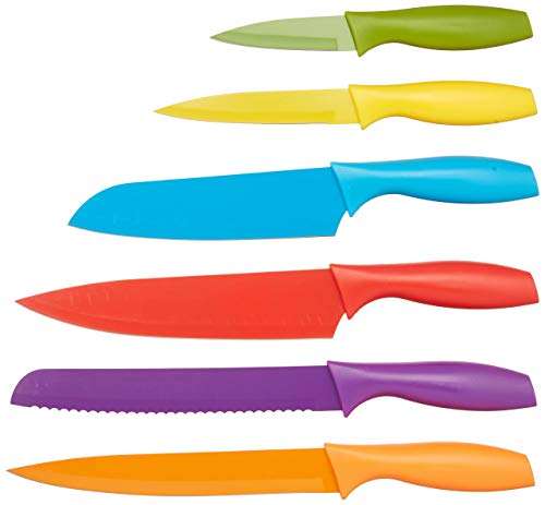 Amazon Basics 12 piece coloured knife set £9.89 @ Amazon