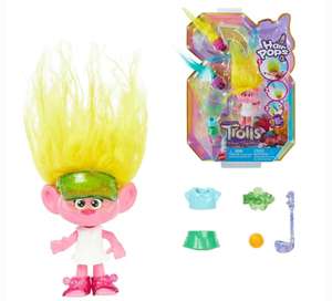 Mattel Trolls Band Together Hair Pops Small Doll, Viva with Removable Clothes & 3 Surprise Accessories