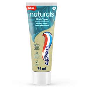 Aquafresh Naturals Mint Clean Toothpaste 75Ml 81p Reduced to clear @ Tesco