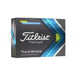 TITLEIST - 12 Pack -Unisex Tour Speed Golf Ball, Yellow, One Size UK