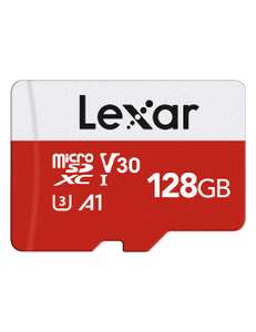 Lexar Micro SD Card Up to 100/30MB/s(R/W), 128G MicroSDXC Memory Card + SD Adapter, 4K Video Recording Sold by Longsys Official Store FBA