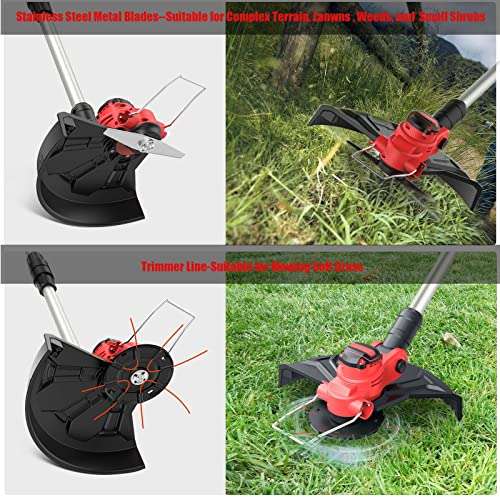 Bamse Cordless Grass Trimmer 21V, Cordless Strimmer Brushless with 2 Batteries 2.0Ah & Charger - W/Voucher sold by MINHE EU