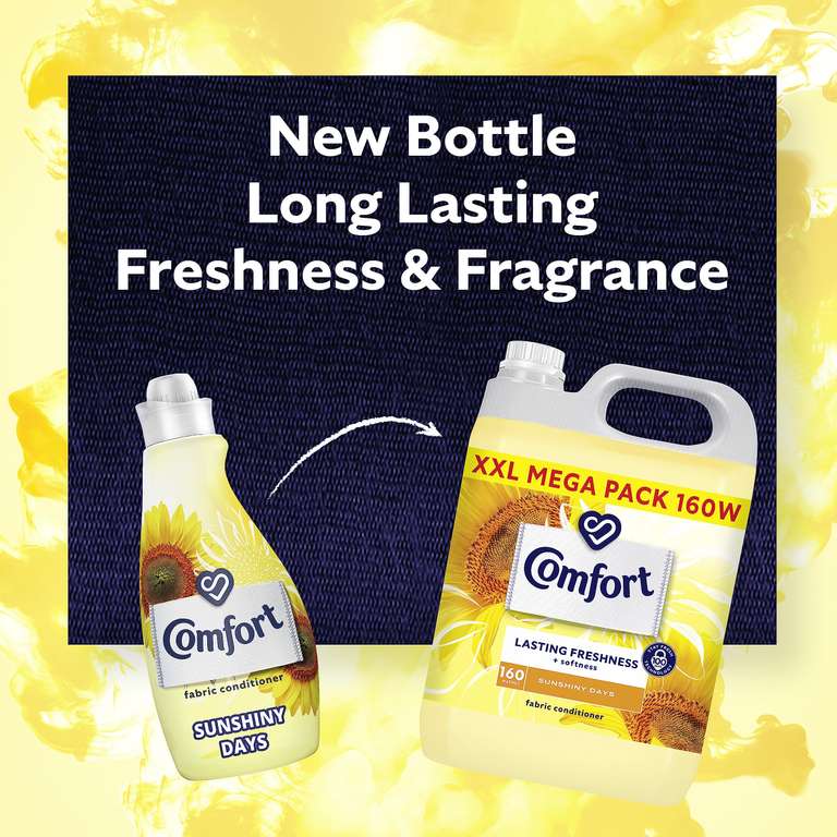 Comfort Sunshiny Days Fabric Conditioner 4.8L/160 Washes (£4.74 - 20% voucher + S&S)