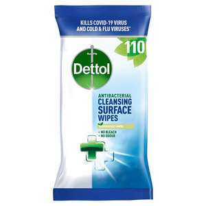 Dettol 110 Large Cleansing Surface Wipes - £1.50 @ Tesco