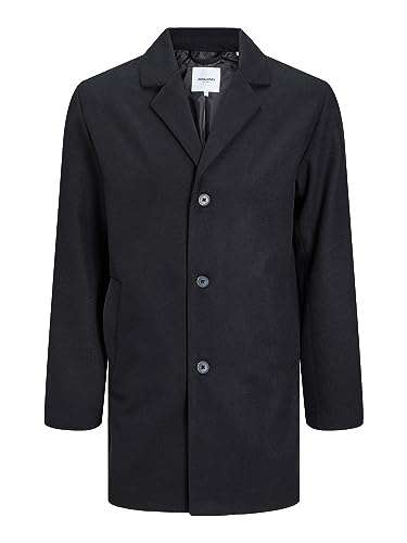 Jack & Jones Men's Jjtommy Wool Coat Jacket Black or grey. sizes in ...