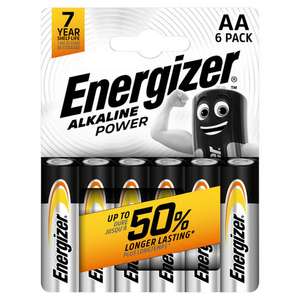 Energizer Alkaline Power AA+AAA 6 Pack, 2 packs