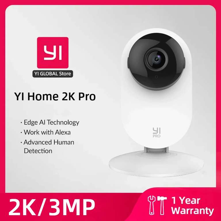 YI 2K 3MP Wifi Smart Home Camera /Smart AI Detection/Enhanced Night Vision (EU plug) @ YI GLOBAL Store