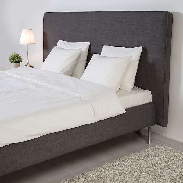 SKULSFJORD Bed frame, Skiftebo dark grey/Luröy, Standard Double £142.50 (+£40 Delivery) @ IKEA