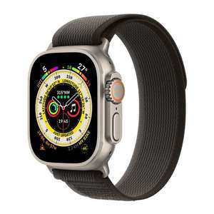 Refurbished (Pristine) Apple Watch Ultra Cellular MQFW3B/A - Titanium with Black & Grey Trail Loop - 49mm - w/Code