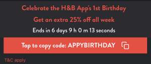 Get an extra 25% all week with code @ Holland & Barrett via App