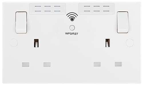 BG Electrical Double Switched Power Socket and Wi-Fi Repeater - Sold By Megga Distribution