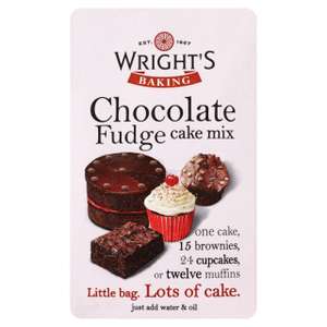 Wright's Chocolate Fudge Cake Mix 500g 87p @ Ocado
