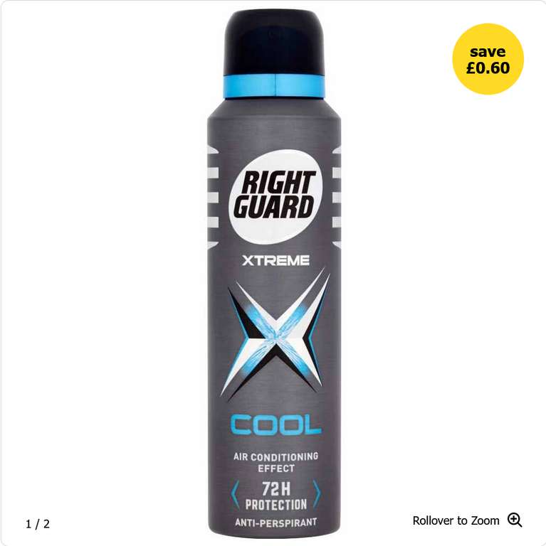 Right Guard Xtreme Fresh OR Cool Anti Perspirant 150ml - 55p + Free Click & Collect (Limited availability) @ Wilko
