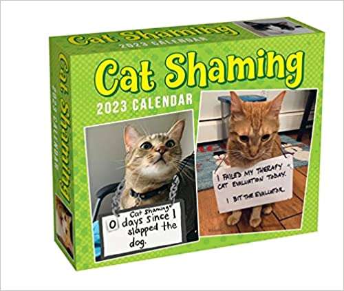 Dog Shaming 2023 and Cat Shaming 2023 Day-to-Day Calendar @ Amazon