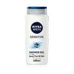 NIVEA MEN Sensitive Shower Gel Pack of 6 (6 x 400ml) (£8.10/£7.65 on Subscribe & Save With 10% off voucher on 1st S&S