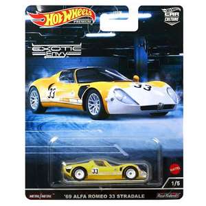 Hot Wheels Premium Car Culture '69 Alfa Romeo 33 Stradale Vehicle - Free C&C Only, Limited Stock @ Select Locations