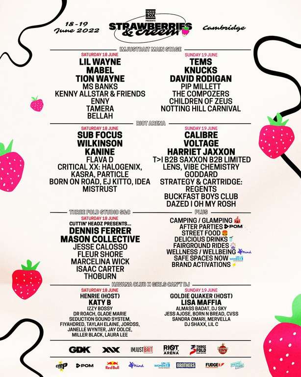 Strawberries & Creem Festival Tickets for £6.50 (18/19 June 2022) Childerley Orchard @ weticketit.com