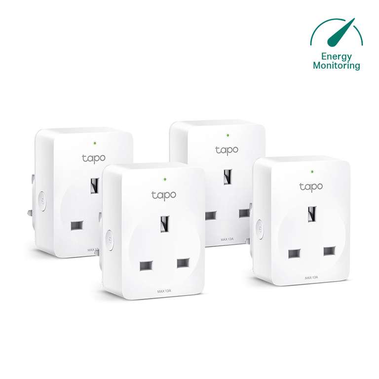 Tapo Smart Plug, Energy Monitoring (Tapo P110(4-pack)) - £29.99 @ TP Link