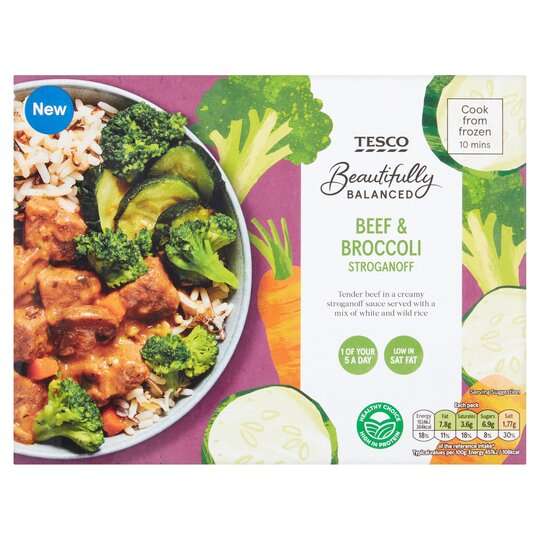 Tesco Beautifully Balanced Beef & Broccoli Stroganoff 400G 88p @Tesco