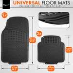 Nyxi 4 Piece Rubber Car Mat Set( Front + Rear ) Universal Non-Slip Deep Dish Heavy Duty - £13.59 sold and dispatched by Nyxi @ amazon