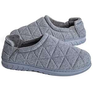 Snug Leaves Men's Quilted Fleece Memory Foam Slippers Breathable Comfy House Shoes Sold by Merrimac FBA