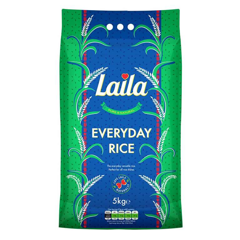 5kg Laila Everyday Rice - Redditch