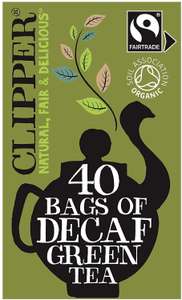 Clipper Decaf Green Tea 40 bags £1.34 / £1.14 Subscribe & Save @ Amazon