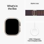 Apple Watch Ultra 2 [GPS + Cellular 49mm] Smartwatch with Rugged Titanium Case & Indigo Alpine Loop Small