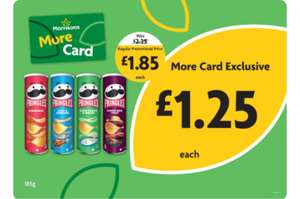 185g Pringles Variety of Flavours £1.25 Exclusive More Card or App Price (Instore Only)