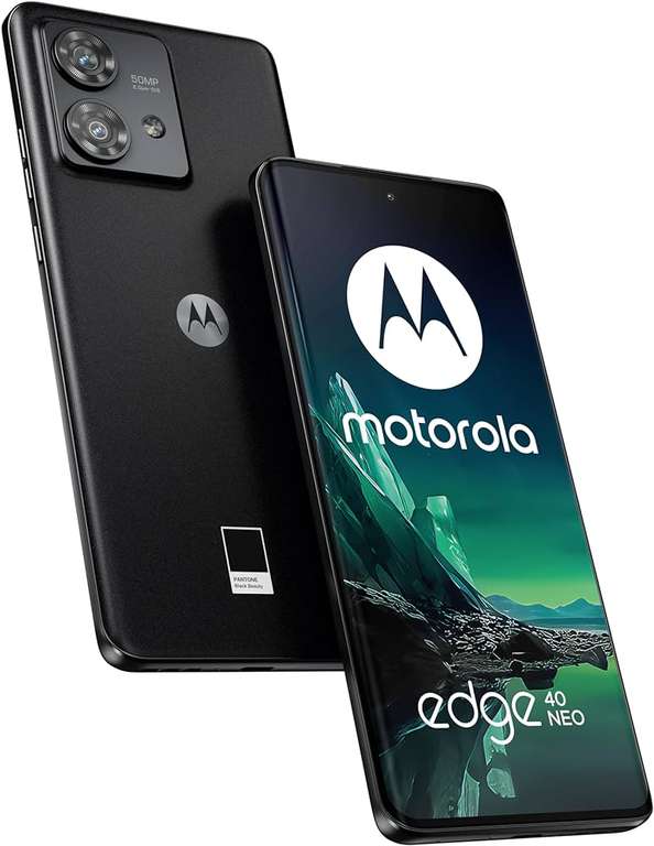 Motorola Edge 40 Neo 5G 256GB Mobile Phone + VOXI 100GB 30 Day Pay As You Go SIM Card – 1st included - Free Collection