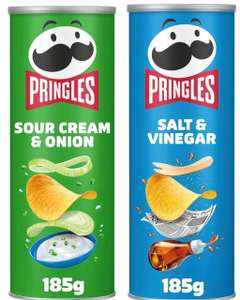 Pringles Sour Cream & Onion/ Salt and Vinegar 185g ( discount applied at checkout)