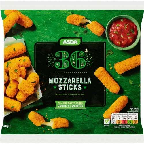 36 Mozzarella Sticks / Chilli Cheese Bites - 81p @ Asda Chelmsley Wood