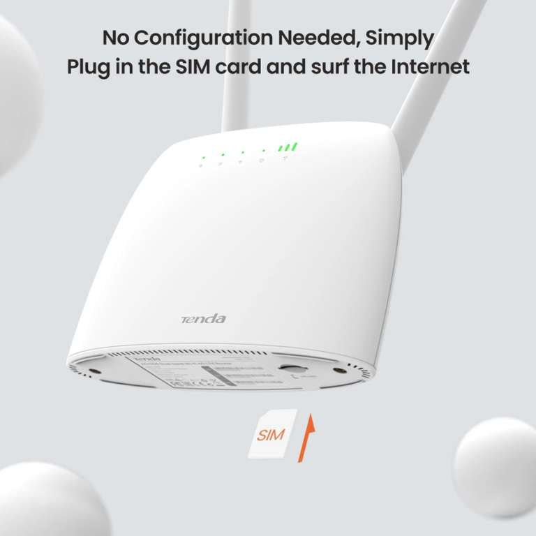 Tenda 4G Router SIM Card LTE CAT4 150Mbps AC1200 Wireless Router By Factory Direct Collected