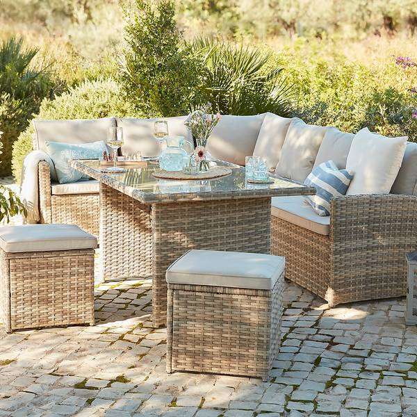 Matara Rattan Effect Garden Corner Sofa Set - £700 delivered @ Homebase